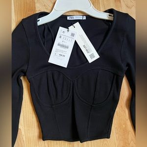Zara Knit Crop Top Size S